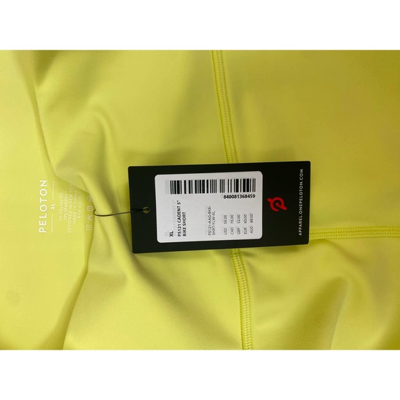 Peloton Cadent 5" Bike Short Yellow Size XL NWT - Picture 6 of 11
